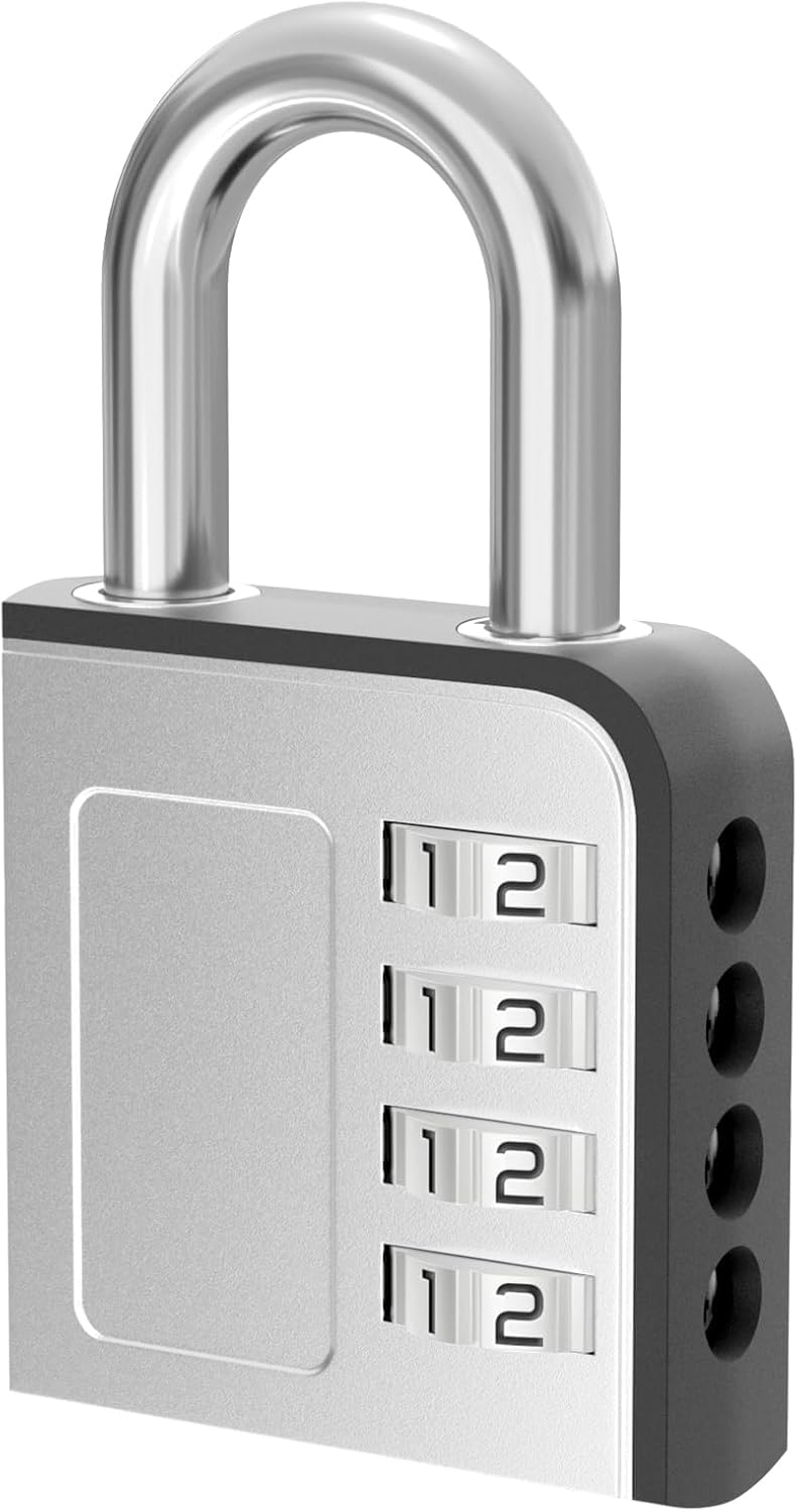 Locker Lock - Combination Lock Padlock with 4 Digit Code, Solid